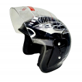 Шлем открытый CONCORD XZH03 черный глянец (с рисунком) РАЗМЕР M